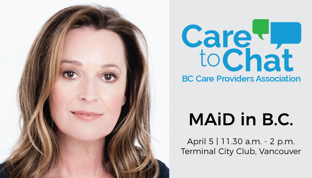 Jody Vance announced as moderator of #CareToChat on Medical Assistance in Dying (MAiD)