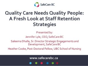 Quality Care Needs Quality People
