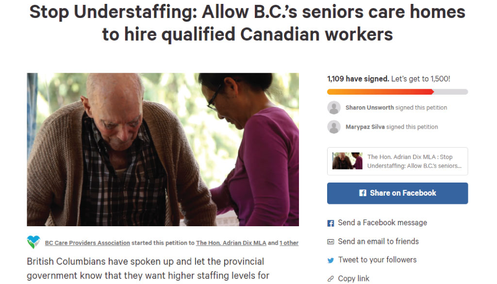 Over 1,000 British Columbians sign petition to reduce barriers to employment
