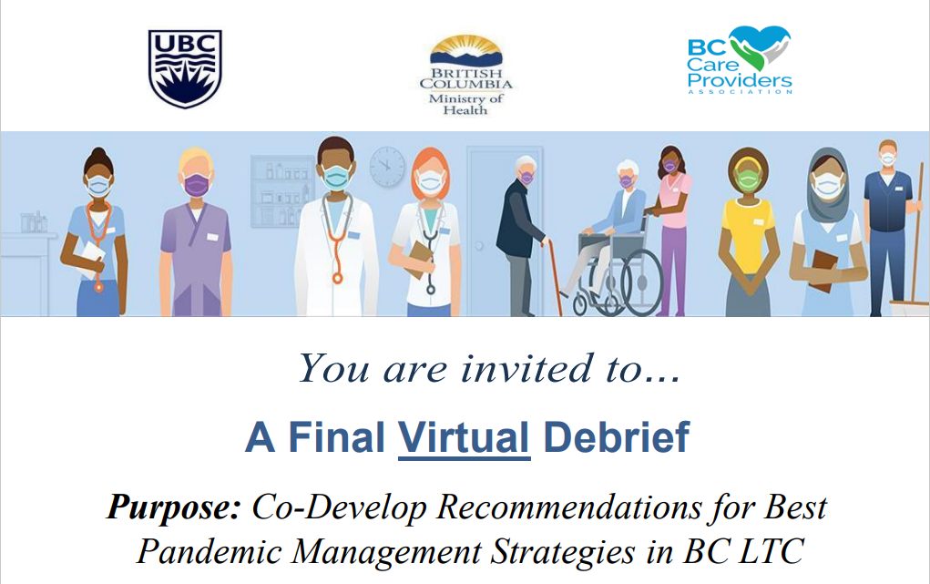 Pandemic management in BC LTC: Final Virtual Debrief