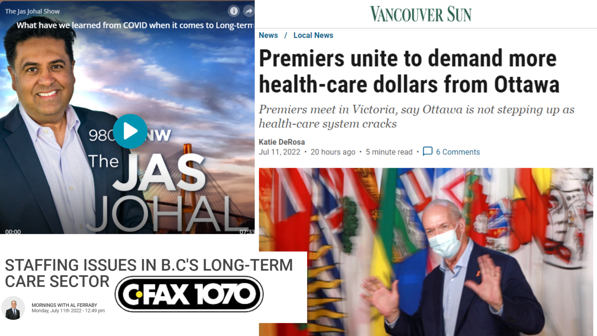 Media Wrap Up: Staffing and funding issues in long-term care