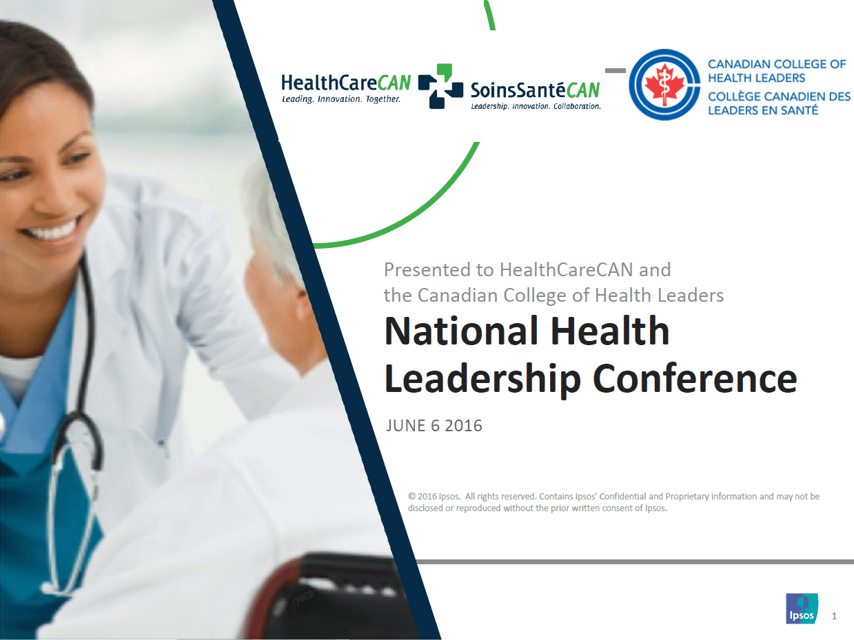 Ipsos Reid National health Leadership Conference POll